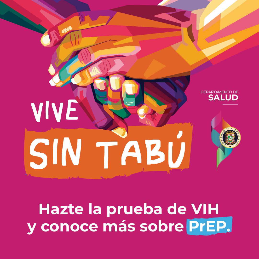 Imagen de manos unidas con el lema oficial de la campaña Quiéreme sin Tabu