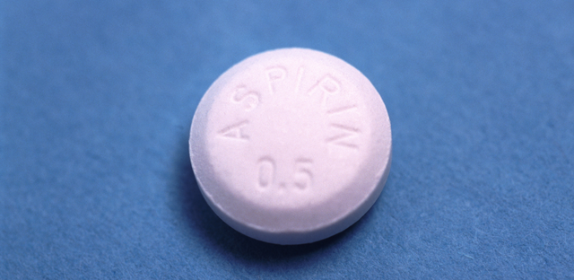 Imagen de una cápsula de aspirina.
