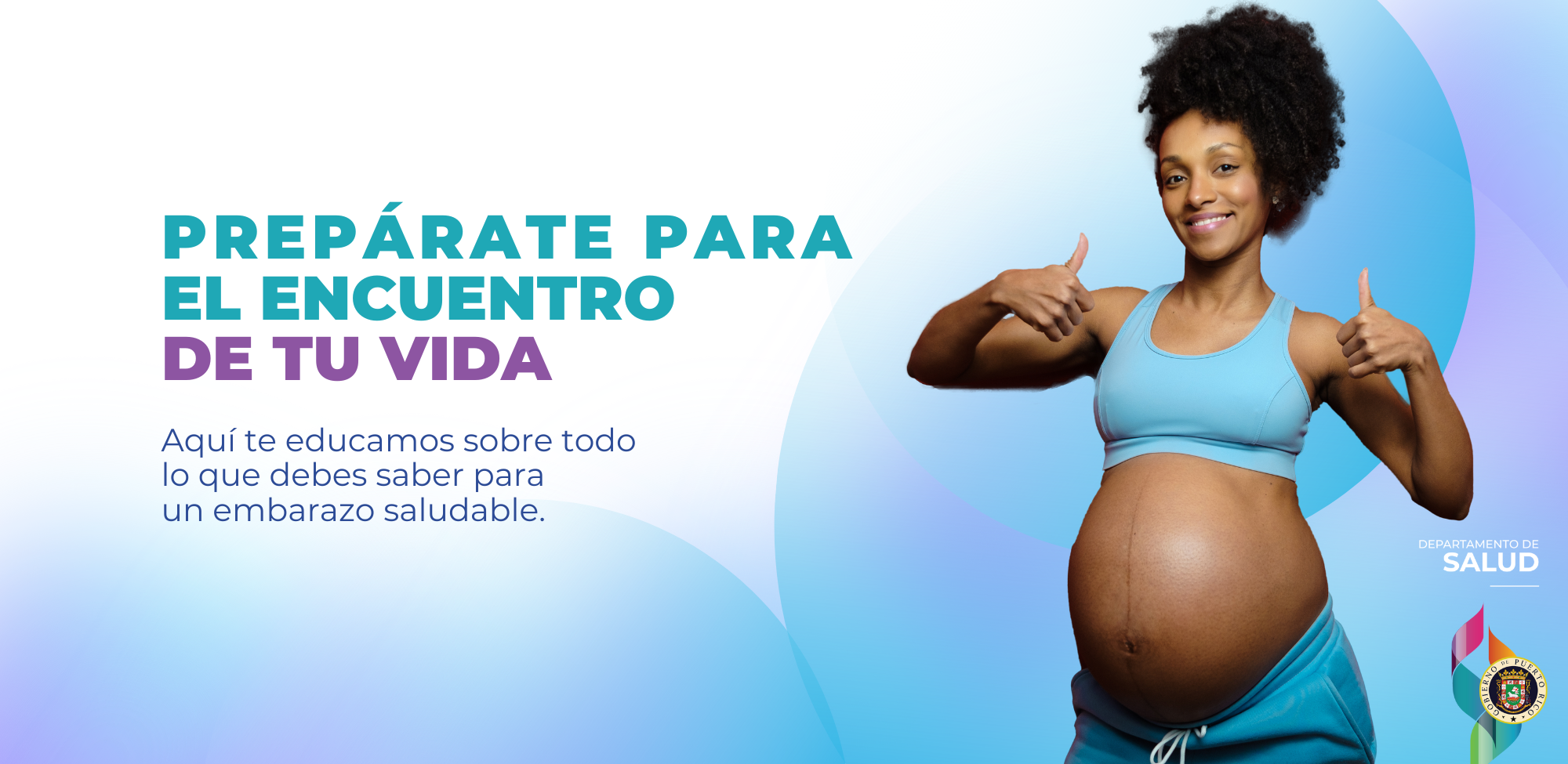 Imagen de mujer embarazada en ropa deportiva.